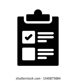 checklist vector glyph flat icon