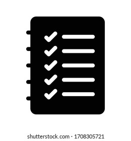 checklist vector glyph flat icon 