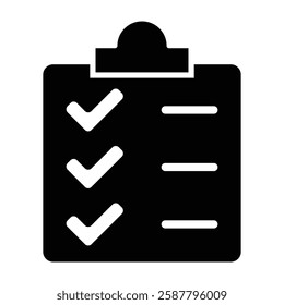 Checklist Vector Glyph Icon Vector Design