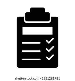 Checklist Vector Glyph Icon For Personal And Commercial Use.
