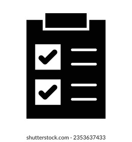 Checklist Vector Glyph Icon For Personal And Commercial Use.
