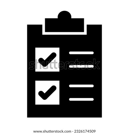 Checklist Vector Glyph Icon For Personal And Commercial Use.
