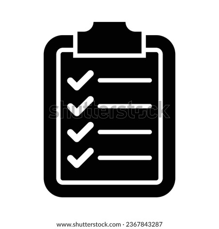 CheckList Vector Glyph Icon For Personal And Commercial Use.

