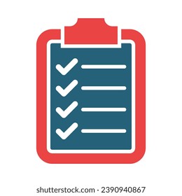 CheckList Vector Glyph Two Color Icon For Personal And Commercial Use.
