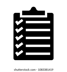 checklist vector glyphs icon