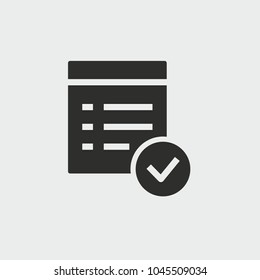 Checklist vector icon. Black illustration isolated for graphic and web design.