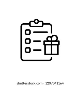 Checklist vector icon. Black illustration isolated for graphic and web design.