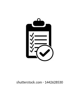 
Checklist vector icon. black illustration