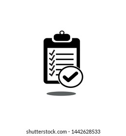 
Checklist vector icon. black illustration
