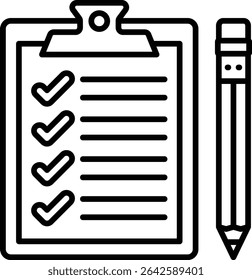 Checklist vector icon. Can be used for printing, mobile and web applications.