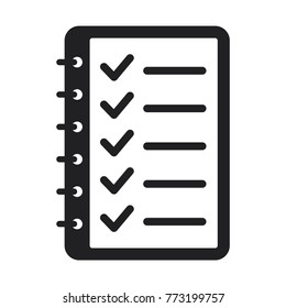 checklist vector icon, check mark icon, flat design best checklist illustration 