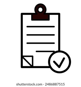 checklist vector icon, checkmark icon, flat best vector checklist illustration	