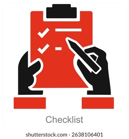 Checklist vector icon concept design