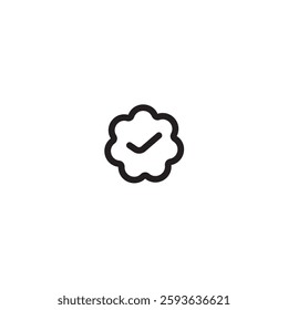 Checklist vector icon, correct checklist symbol flat design.