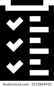 Ilustração de design de ícone de vetor da lista de verificação