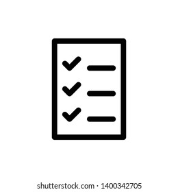 Checklist Vector Icon Design Template