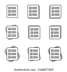 Checklist vector icon. Document icon, business illustration isolated on white background for graphic and web design.