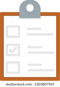 Checklist Vector Icon Flat Style