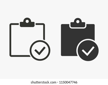Checklist vector icon. Illustration isolated for graphic and web design.