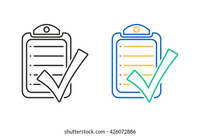 Checklist    vector icon. Illustration isolated for graphic and web design.