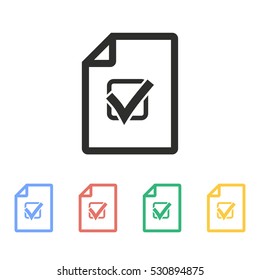 Checklist vector icon. Illustration isolated on white background for graphic and web design.