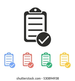 Checklist vector icon. Illustration isolated on white background for graphic and web design.