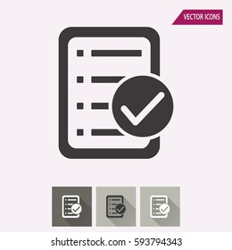 Checklist vector icon. Illustration isolated for graphic and web design.