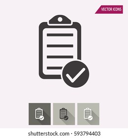 Checklist vector icon. Illustration isolated for graphic and web design.
