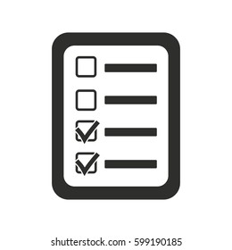 Checklist vector icon. Illustration isolated for graphic and web design.