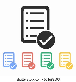 Checklist vector icon. Illustration isolated for graphic and web design.