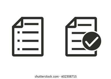 Checklist vector icon. Illustration isolated for graphic and web design.