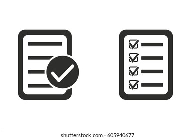 Checklist vector icon. Illustration isolated for graphic and web design.