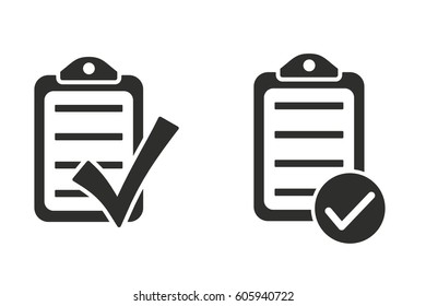 Checklist vector icon. Illustration isolated for graphic and web design.