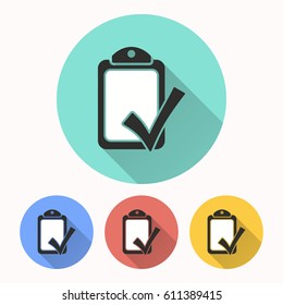 Checklist vector icon. Illustration isolated for graphic and web design.