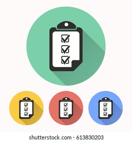 Checklist vector icon. Illustration isolated for graphic and web design.