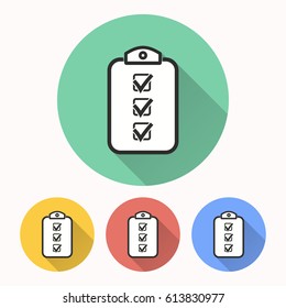 Checklist vector icon. Illustration isolated for graphic and web design.