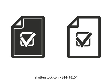 Checklist vector icon. Illustration isolated for graphic and web design.
