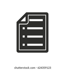 Checklist vector icon. Illustration isolated for graphic and web design.