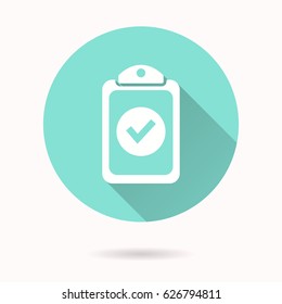 Checklist vector icon. Illustration isolated for graphic and web design.
