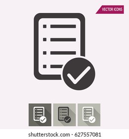 Checklist vector icon. Illustration isolated for graphic and web design.