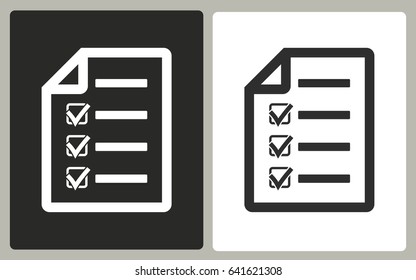 Checklist vector icon. Illustration isolated for graphic and web design.