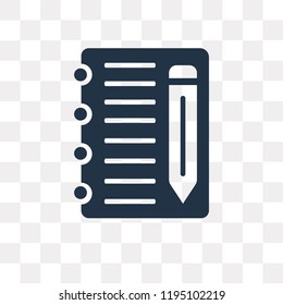 Checklist vector icon isolated on transparent background, Checklist transparency concept can be used web and mobile
