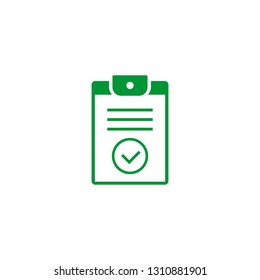 Checklist vector icon, isolated symbol in flat style.