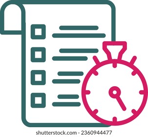 Checklist Vector Icon Line Two Color