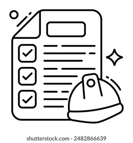 Checklist vector, icon of list