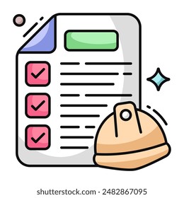 Checklist vector, icon of list