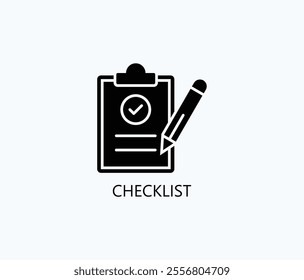 Checklist Vector, Icon Or Logo Sign Symbol Illustration