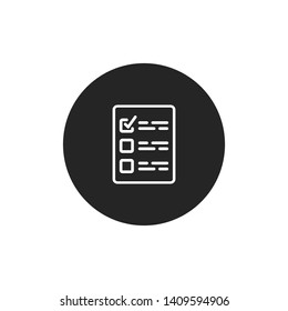 Checklist vector icon in modern design style for web site and mobile app