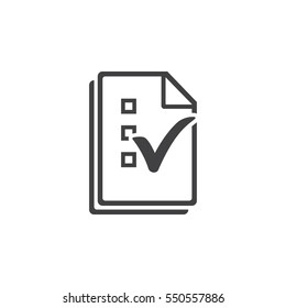 checklist vector icon on the white background