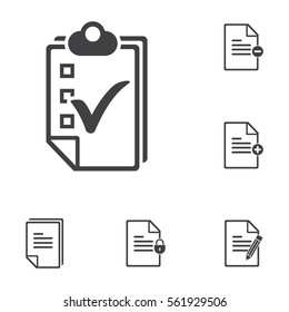 checklist vector icon on the white background